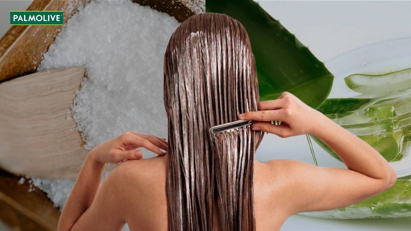 Hướng dẫn cách ủ tóc bằng nha đam và muối