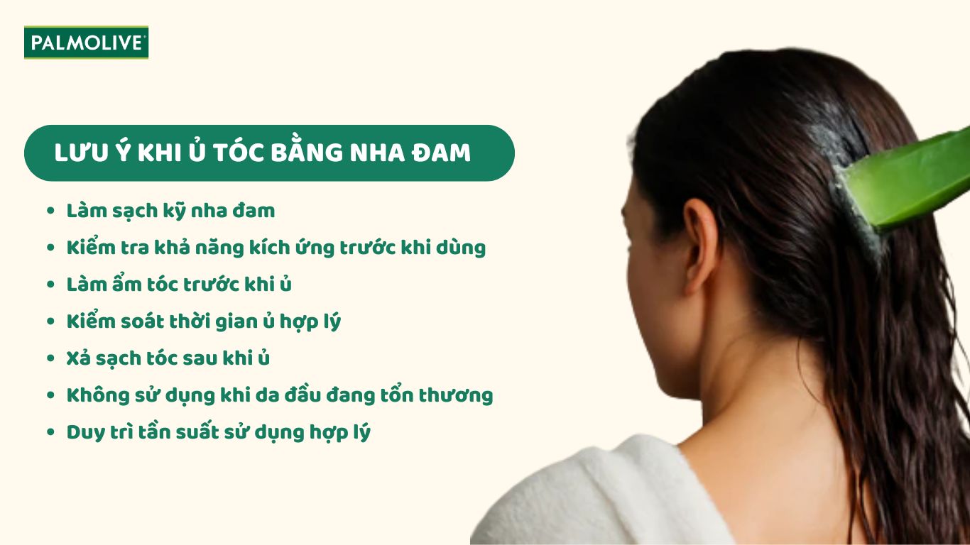Một số lưu ý khi ủ tóc bằng nha đam