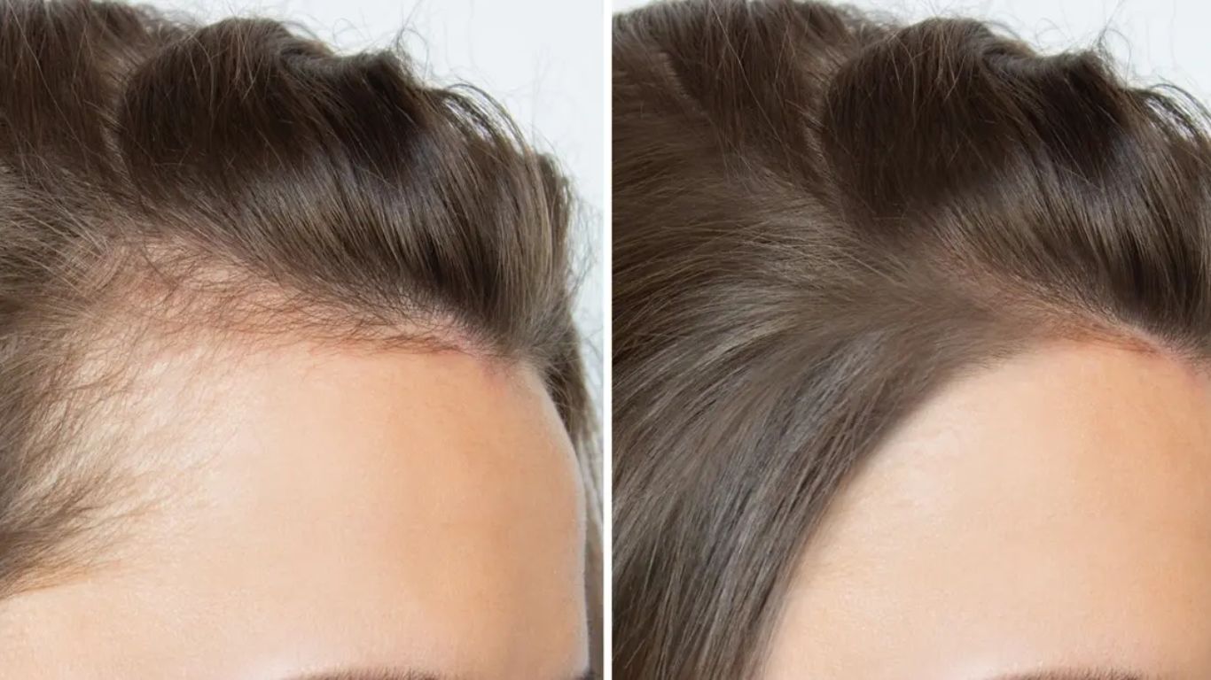 Tóc con mọc lên sau giai đoạn gãy rụng là một phần của quá trình tái tạo tự nhiên của tóc 