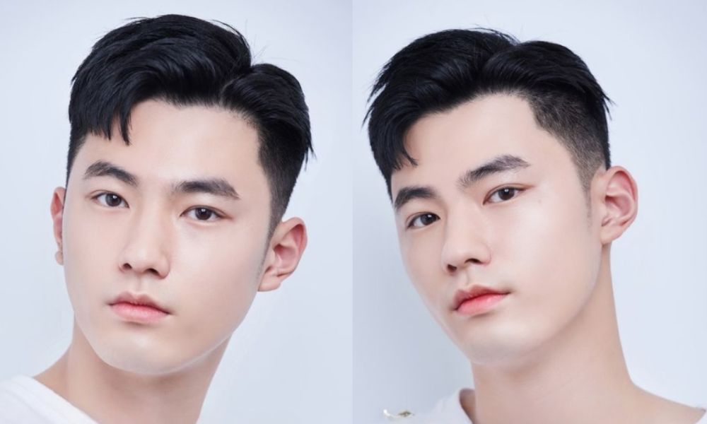 Chải tóc theo tỷ lệ là lựa chọn phù hợp để che phần mái mò liếm