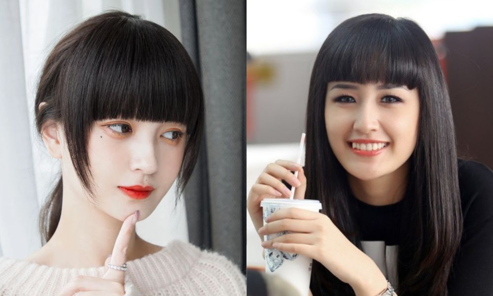 Tóc mái dày giúp che phủ phần tóc bò liếm hiệu quả