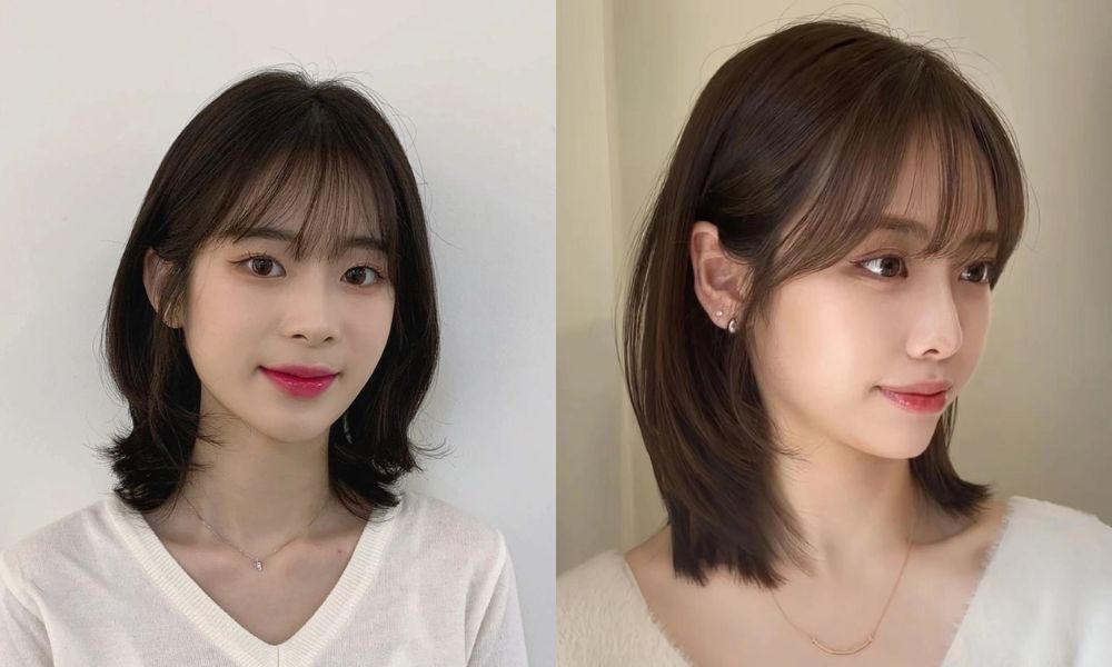 Tóc mái thưa phù hợp với những người bị tóc bò liếm nhẹ 