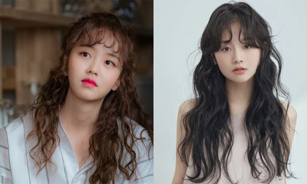 Tóc mái xoăn xù xì giúp làm mềm phần tóc mọc ngược chiều