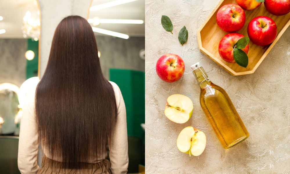 Dưỡng tóc mềm mượt bằng giấm táo