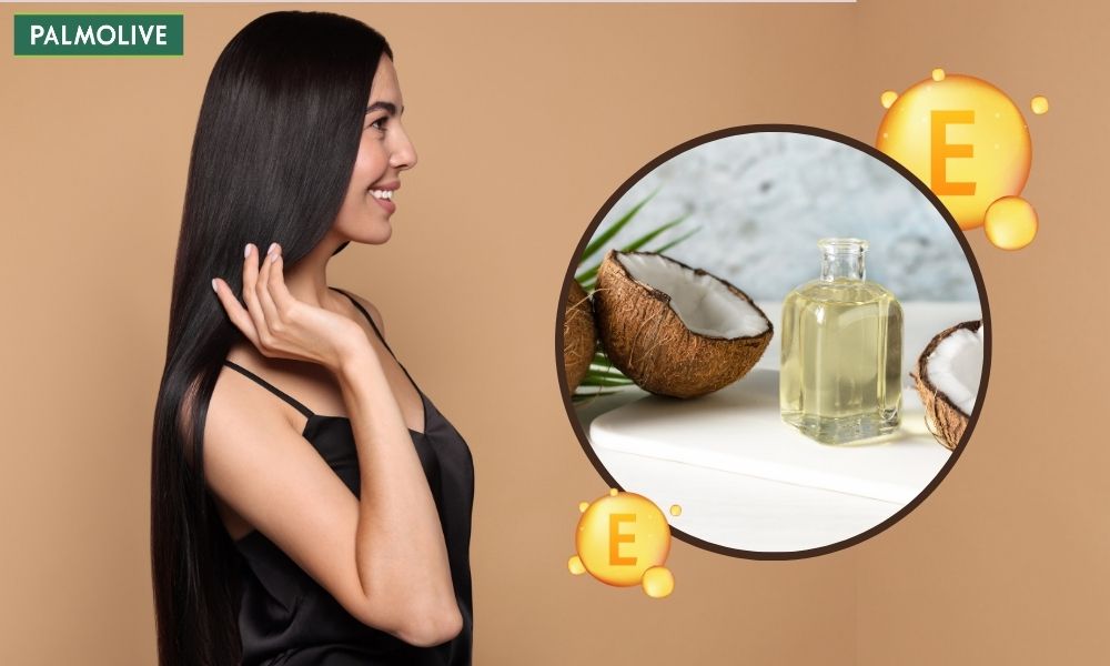 Hỗn hợp dầu dừa và vitamin E hỗ trợ nuôi dưỡng nang tóc chắc khỏe
