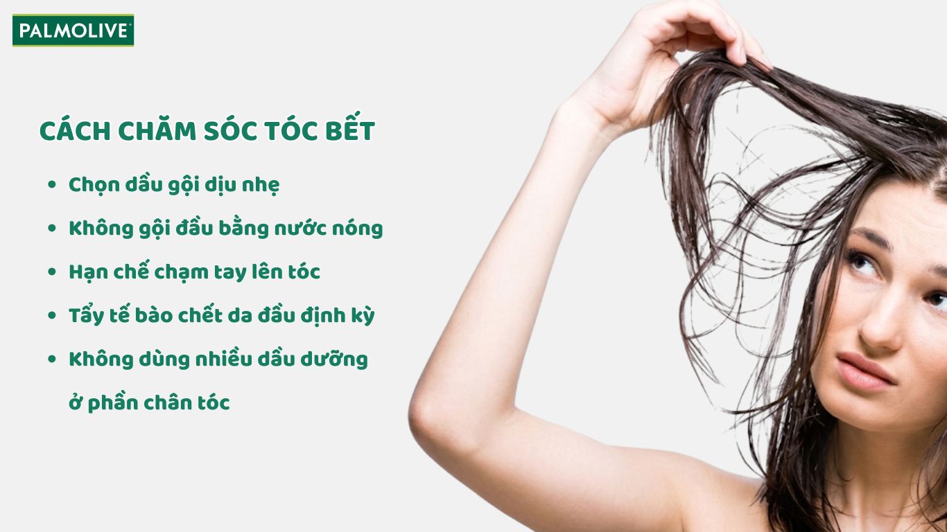 Hướng dẫn cách chăm sóc tóc bết dầu