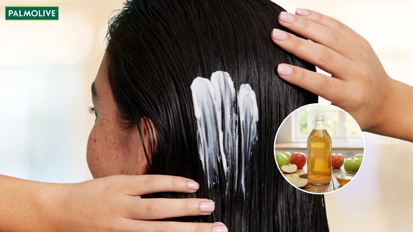 Mặt nạ ủ tóc bằng giấm táo