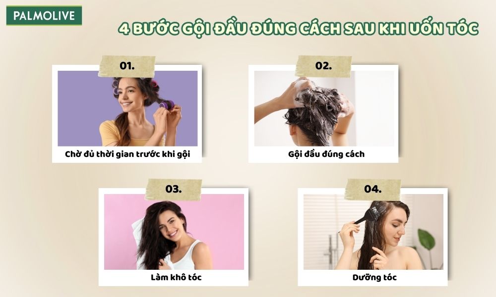 4 bước gội đầu sau khi uốn giúp tóc uốn mềm mượt và giữ nếp lâu