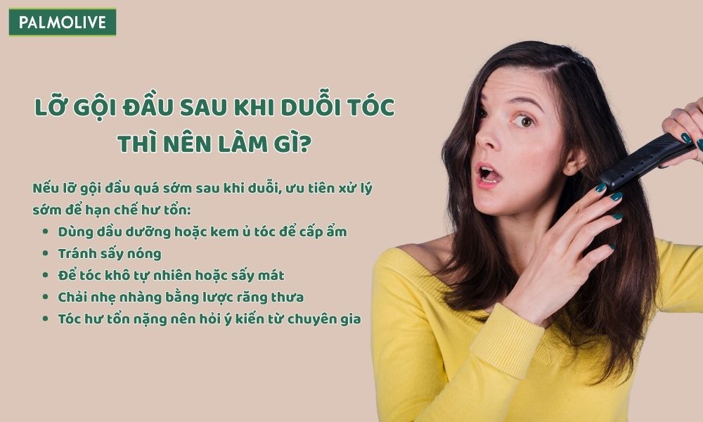 Những lưu ý cần biết khi lỡ gội đầu ngay sau khi duỗi tóc
