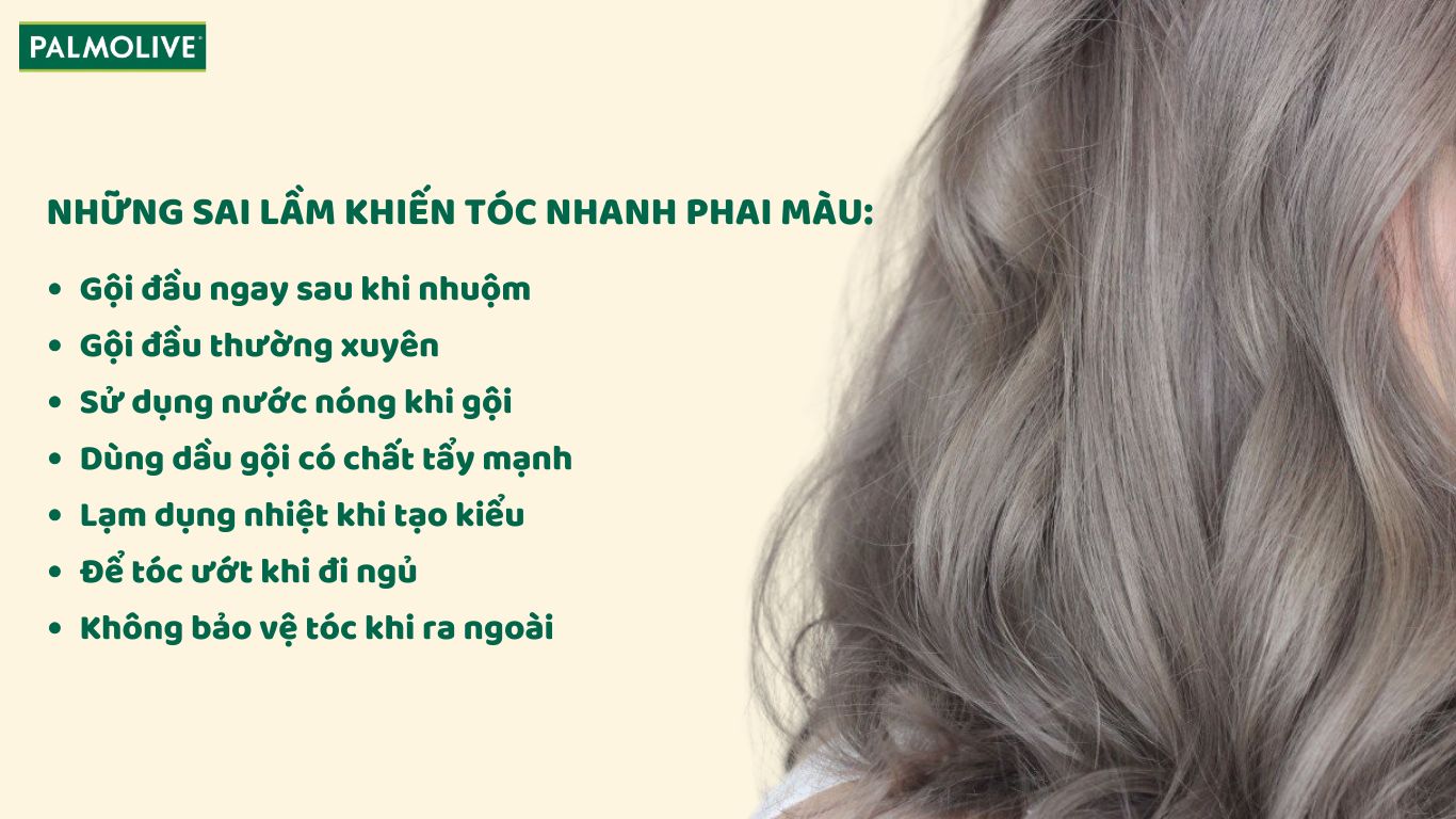 Một số lưu ý cần tránh để chăm sóc tóc nhuộm giữ màu lâu