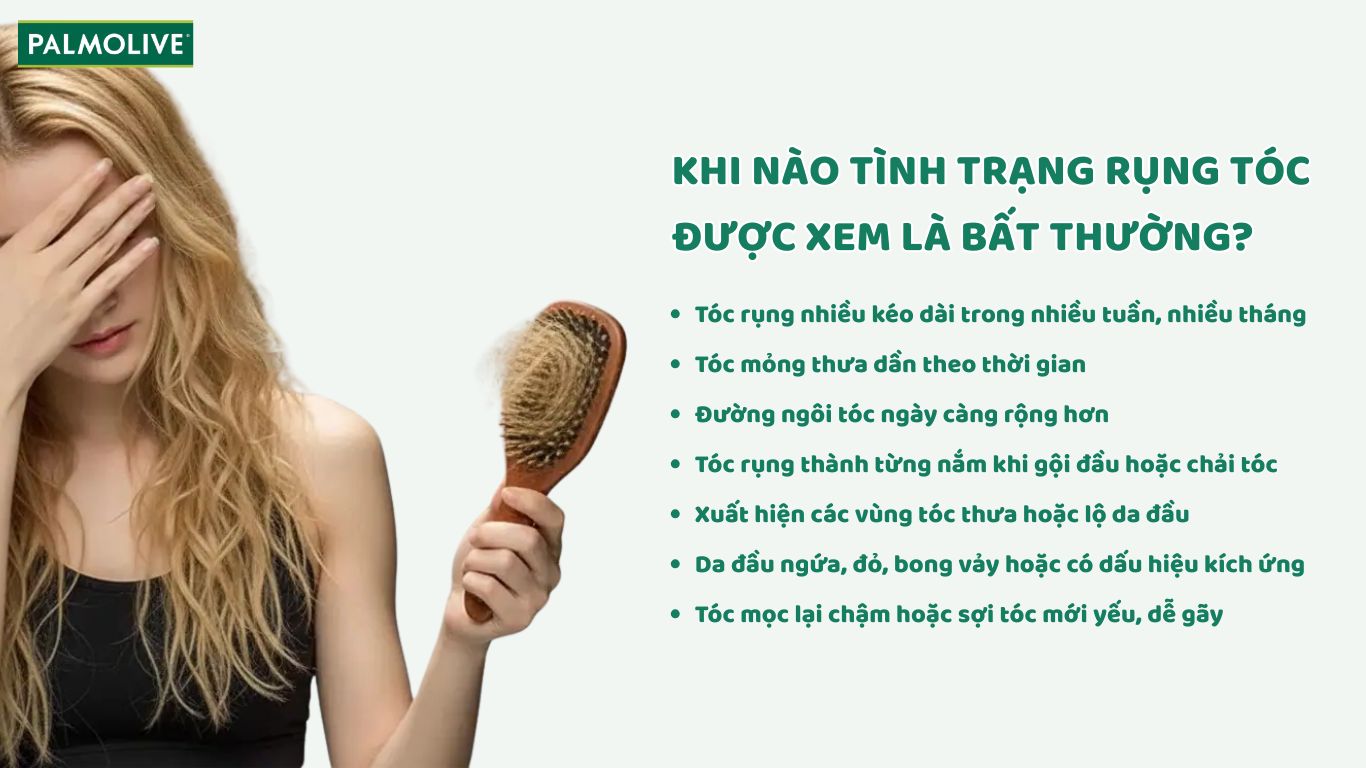 Dấu hiệu nhận biết tình trạng rụng tóc bất thường
