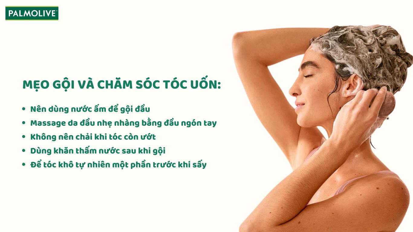 Cách gội và chăm sóc để giữ nếp tóc uốn