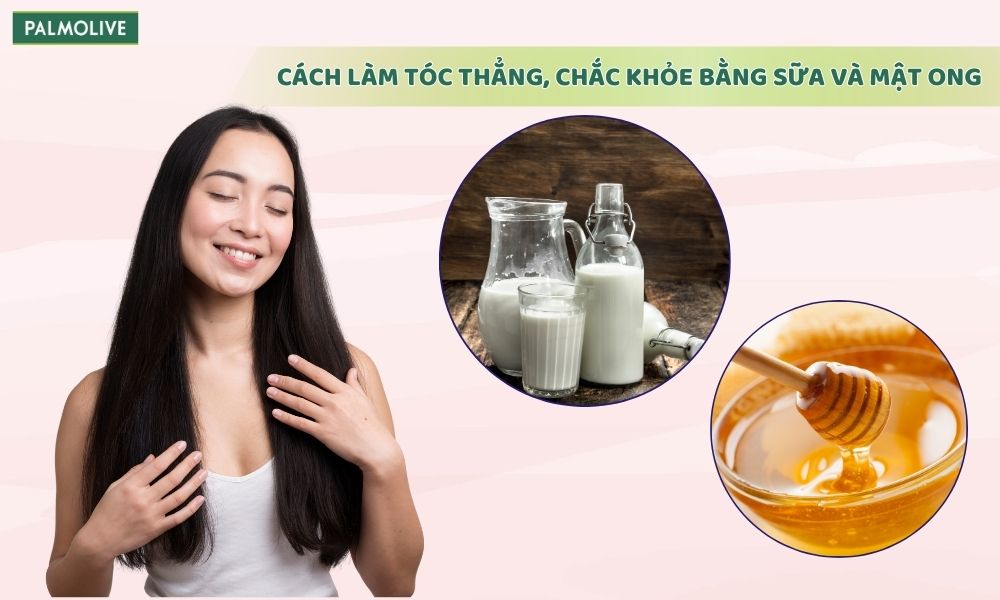 Sữa và mật ong giúp củng cố cấu trúc tóc, giúp tóc chắc khỏe và dài mượt