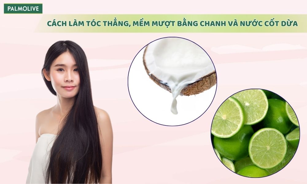 Chanh và nước cốt dừa giúp làm sạch da đầu, tóc suôn mượt