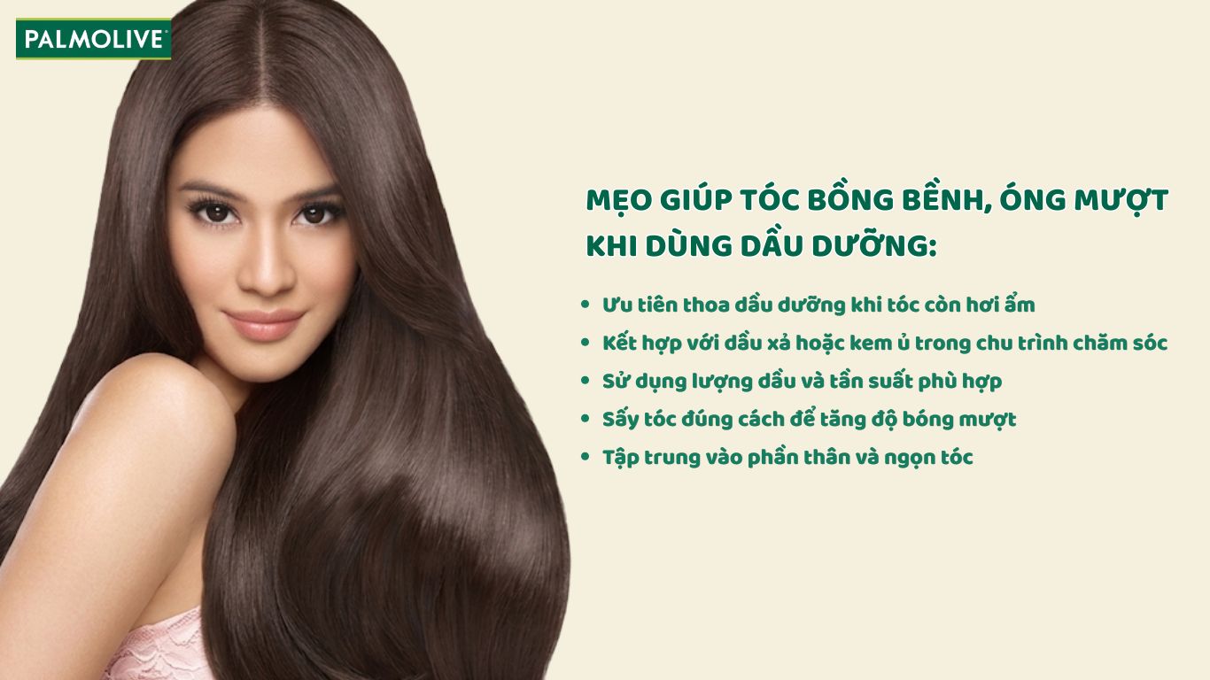 Mẹo giúp dùng dầu dưỡng tóc hiệu quả