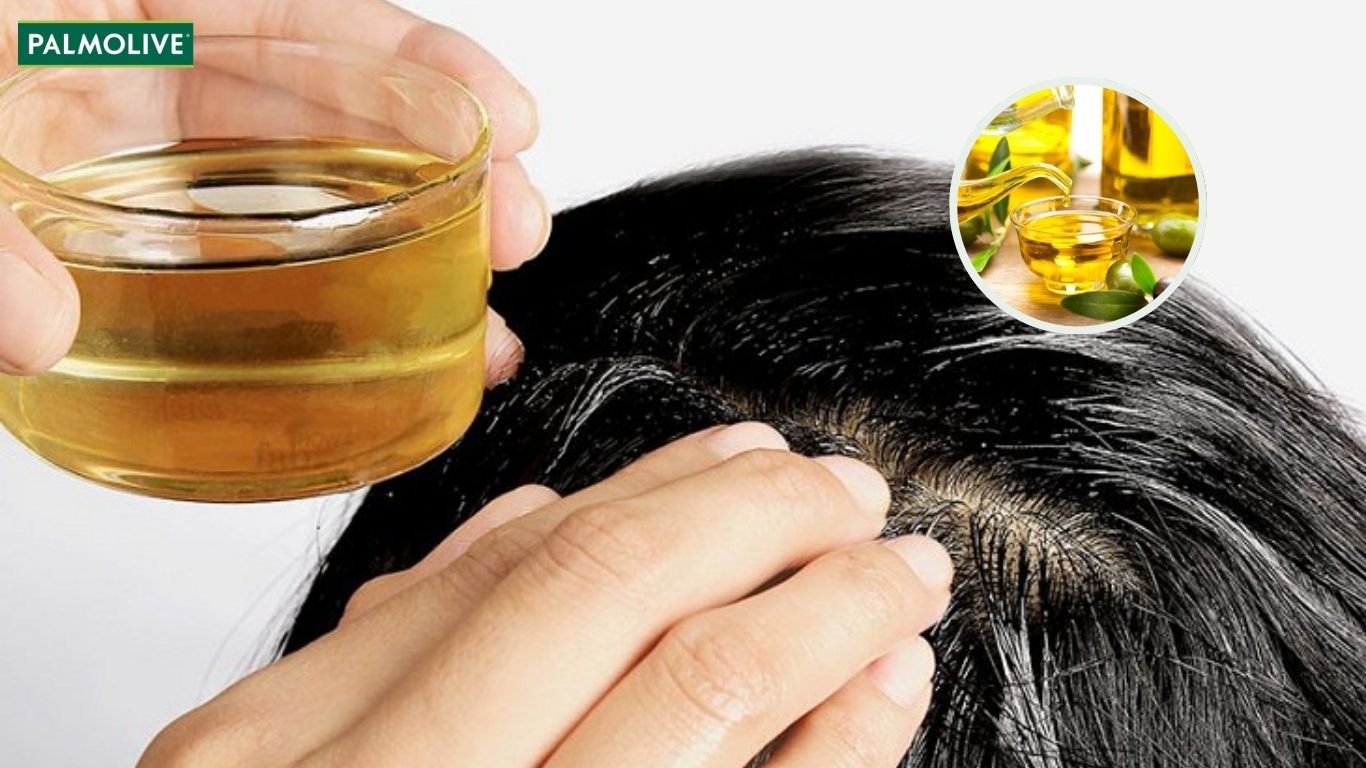Cách gội đầu sạch gàu bằng gội đầu bằng dầu oliu