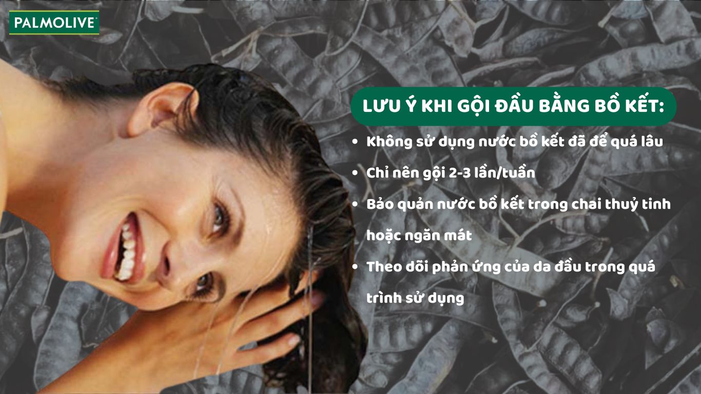 Những lưu ý về cách gội đầu bằng bồ kết
