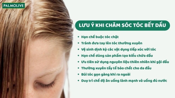 Các lưu ý khi chăm sóc tóc bết dầu