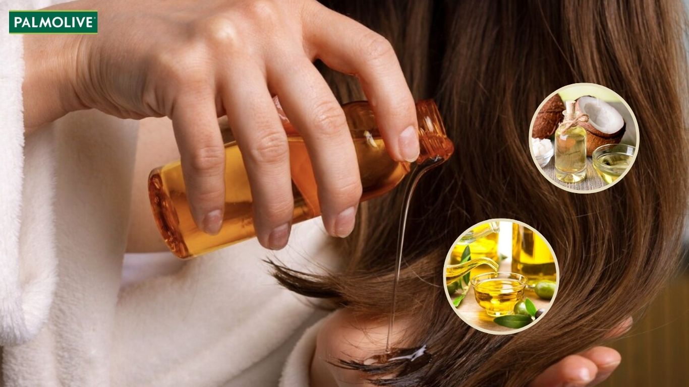 Duy trì độ ẩm cho tóc bằng cách ủ tóc với dầu dừa hoặc dầu oliu