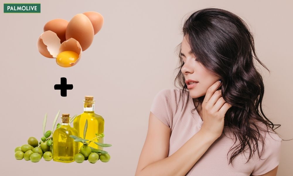 Mặt nạ dưỡng tóc từ trứng gà và dầu oliu làm tóc mềm và dễ vào nếp hơn