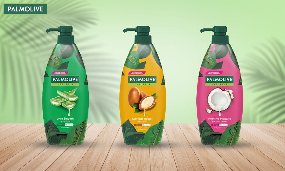 Bộ dầu gội và xả Palmolive thiên nhiên giúp làm sạch và cấp ẩm cho tóc