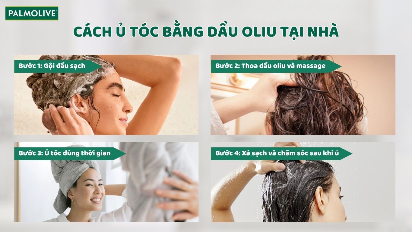 Quy trình ủ tóc với dầu oliu tại nhà