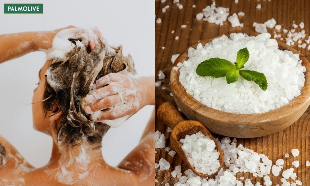 Gội đầu bằng muối biển để có mái tóc khỏe và sạch gàu