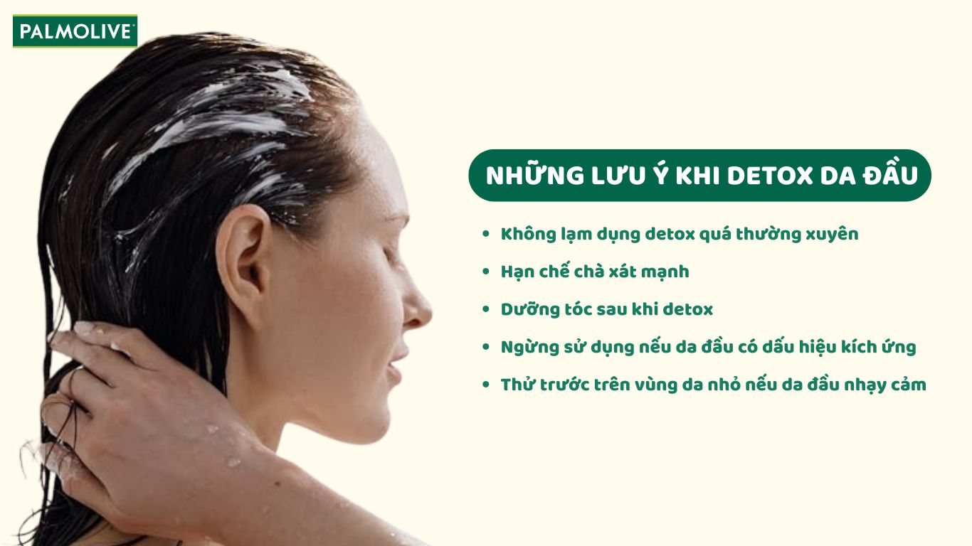 Các lưu ý khi detox da đầu tại nhà 