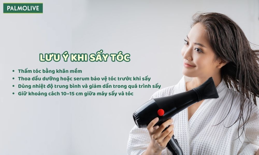 Nên chọn mức nhiệt và khoảng cách phù hợp khi sấy