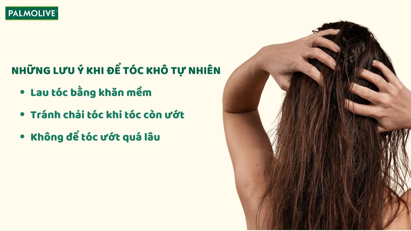 Những điểm cần lưu ý khi để tóc khô tự nhiên