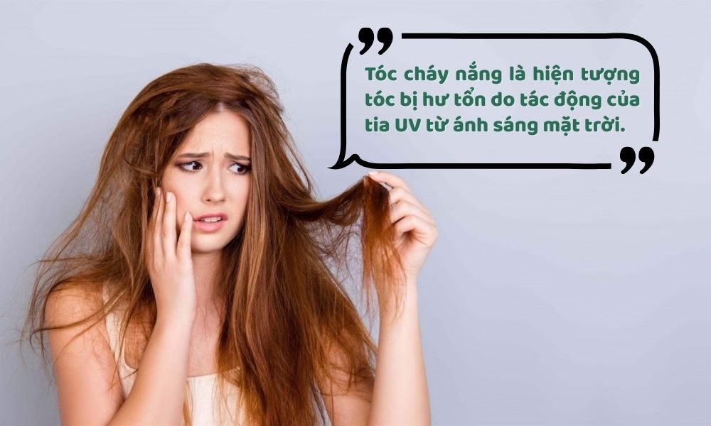 Tóc cháy nắng là hiện tượng tóc bị hư tổn do tác động của tia UV