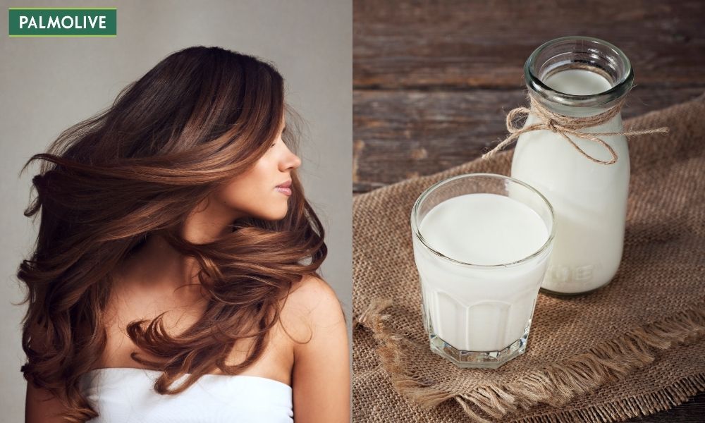Ngâm tóc trong sữa lạnh giúp làm dịu, cấp ẩm và khử mùi cháy nắng hiệu quả.