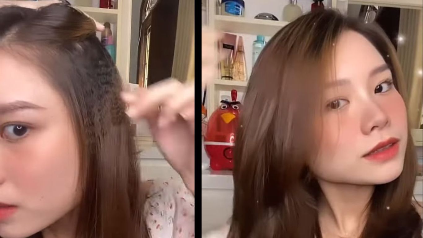 Tóc dập phồng chân cho nữ tóc mỏng thưa