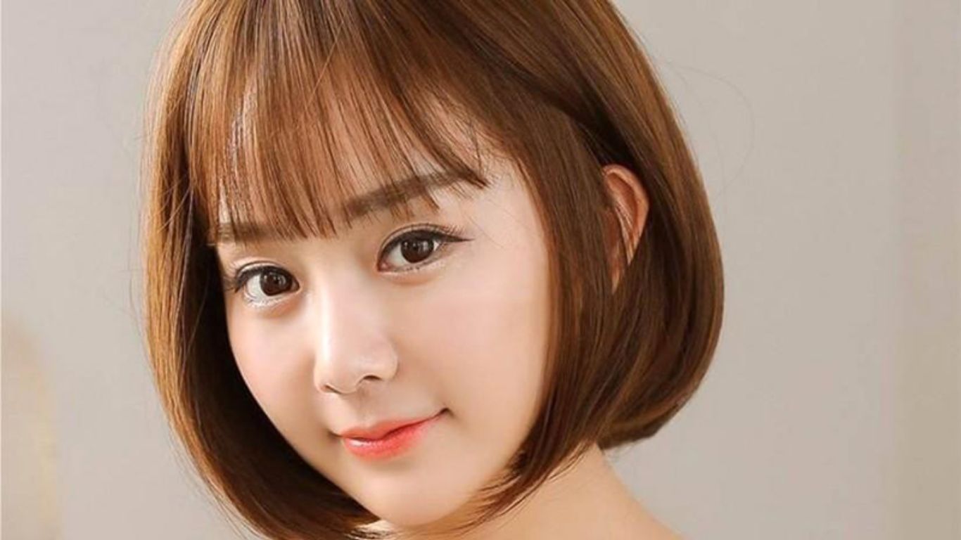 Tóc bob ngắn uốn cụp cho nữ tóc mỏng thưa