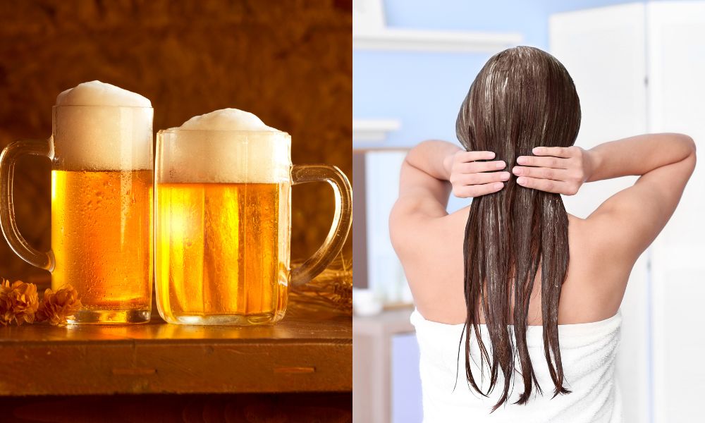 Mặt nạ ủ tóc bằng bia giúp tóc mọc nhanh và dày dặn Mặt nạ ủ tóc bằng bia giúp tóc mọc nhanh và dày dặn