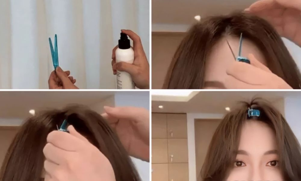 Cách sấy tóc phồng bằng kẹp mỏ vịt Cách sấy tóc phồng bằng kẹp mỏ vịt