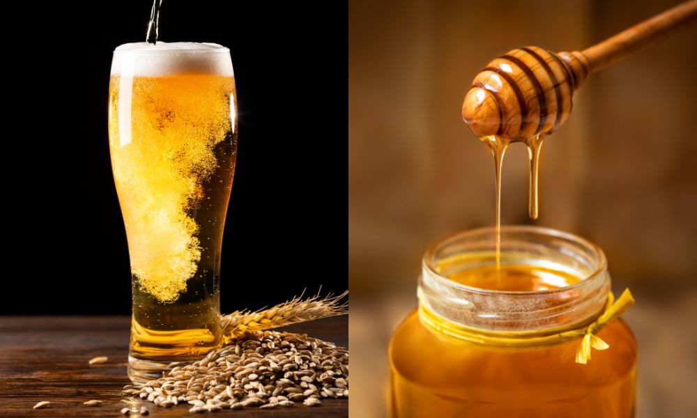 Hỗn hợp bia và mật ong có công dụng giữ ẩm cho tóc và làm sạch da đầu Hỗn hợp bia và mật ong có công dụng giữ ẩm cho tóc và làm sạch da đầu